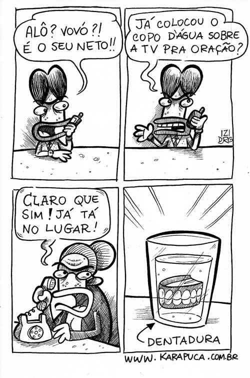 Vovó Gazofilácia e o copo com água